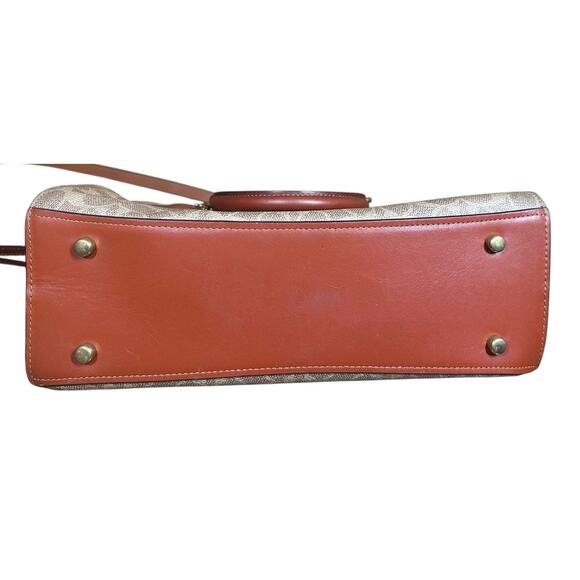 Coach Signature Logo Bond Bag Satchel Coated Canvas Brown Leather Purse 30949 - Picture 6 of 14